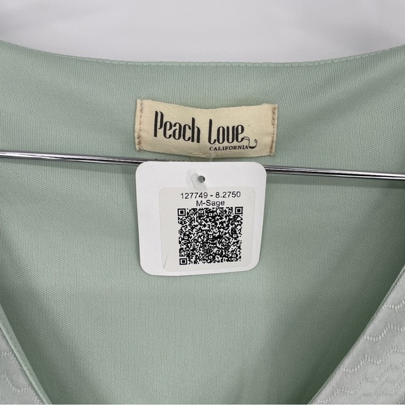 Peach Love Mint green ruffle bottom short dress - Picture 2 of 9